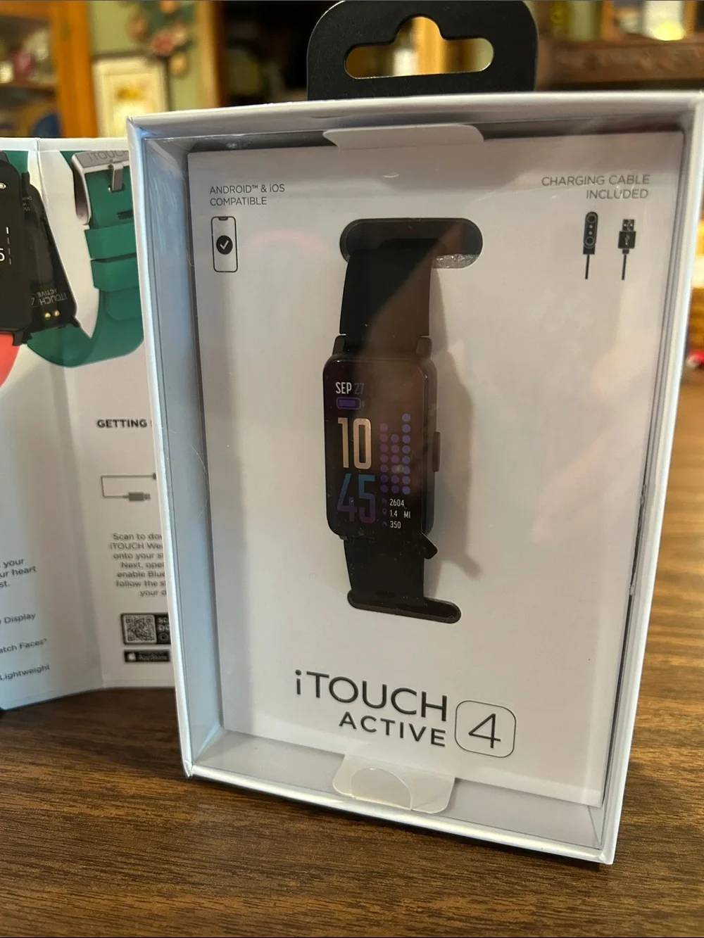 Active 4 Black Fitness Smartwatch with Heart Rate & Calorie Tracking